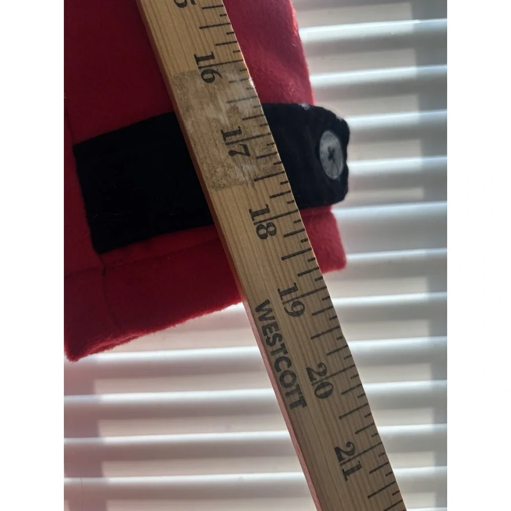 Hope & Henry Girls Red Dress Coat Sz 10 Double Breasted Black Velvet Trim Classi